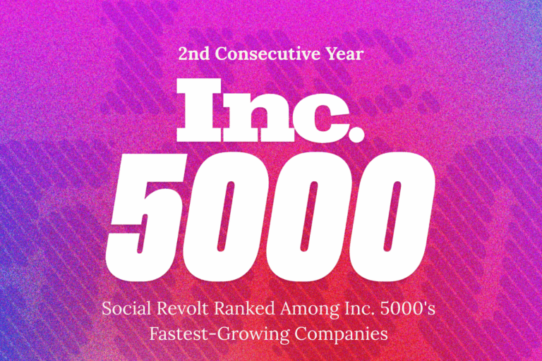 Social Revolt Agency makes it on the Inc 5000 list for a second consecutive uear.